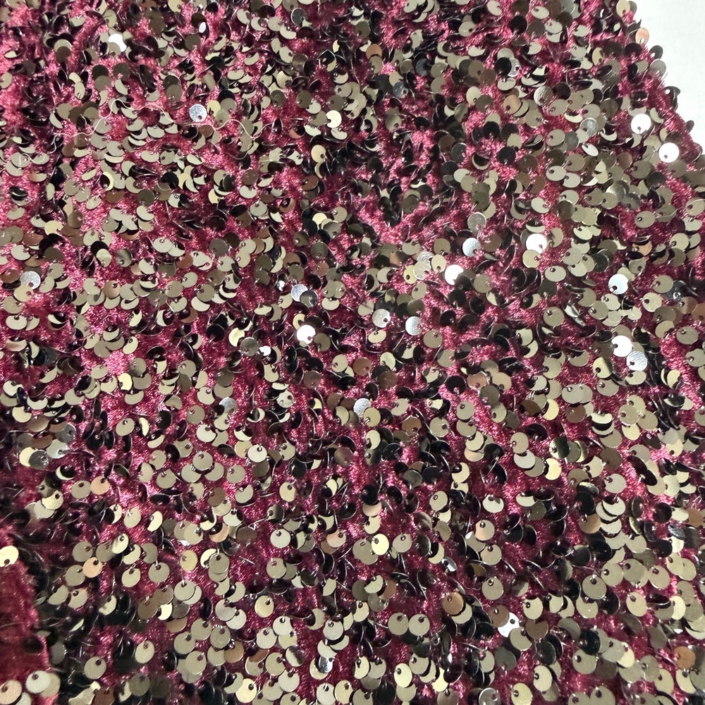 Mango Burgundy Sequin Party Shorts Sparkle Festival Outfit | NWT Size XS - Picture 10 of 10